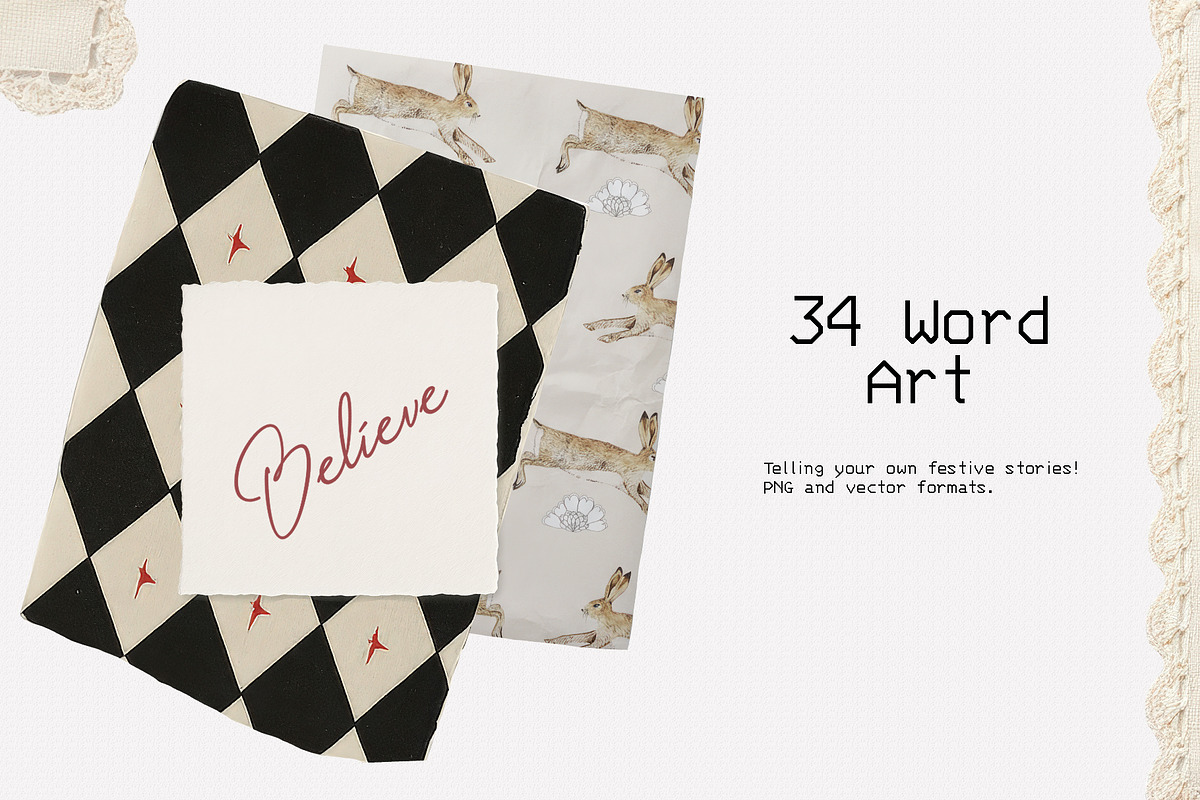 Whimsy Christmas Collage Pack, an Object Graphic by divanovskaya_nv (Photo 15 of 20)