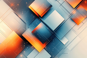 Abstract colorful squares and lines, an Abstract Photo by Pixeness Studio
