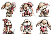 Whimsical Easter Bunny Clipart PNG, an Illustration by Dream Creation (Thumbnail 6 of 7)
