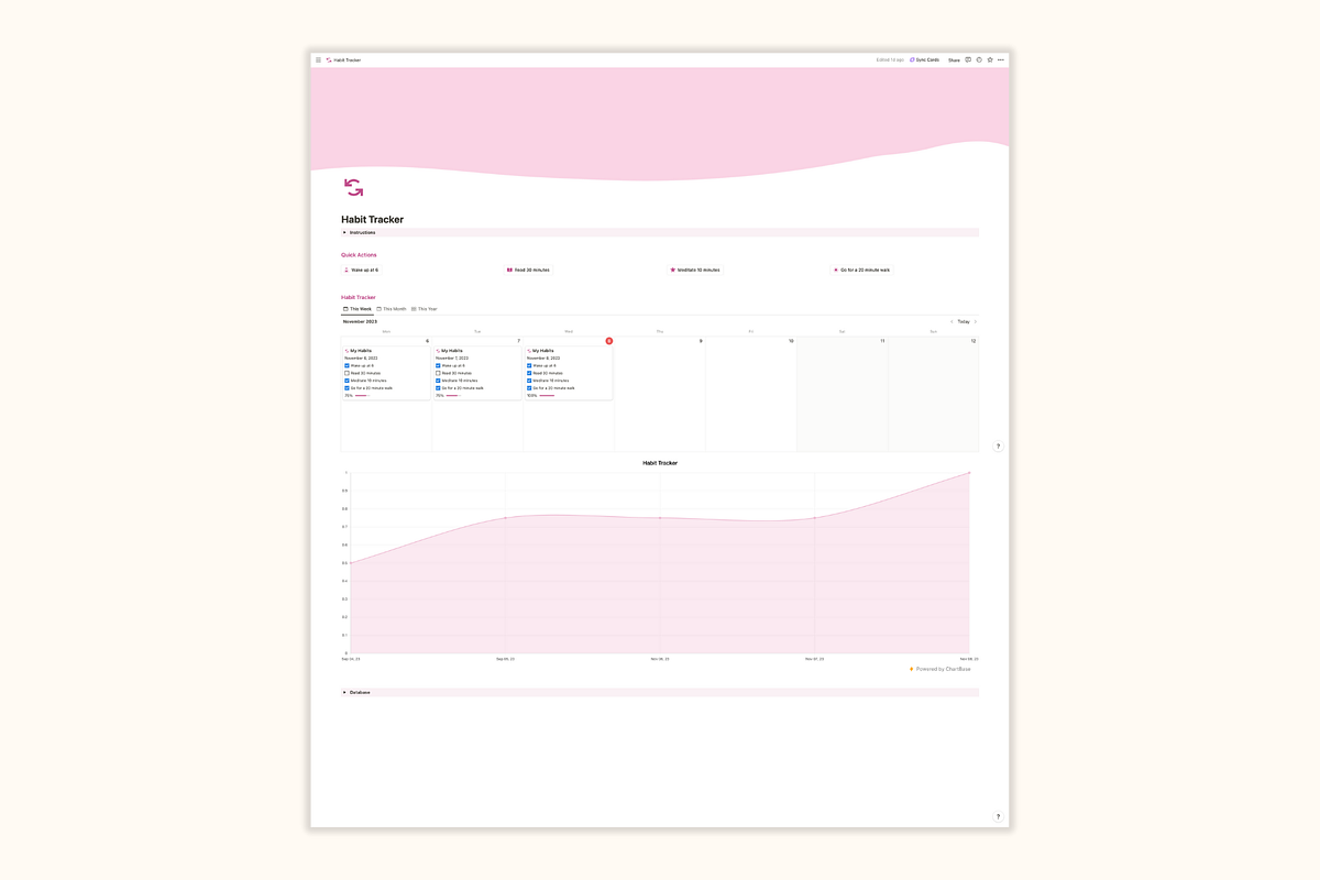 Habit Tracker, Notion Template, a Presentation Template by Planner 2 Success (Photo 7 of 9)