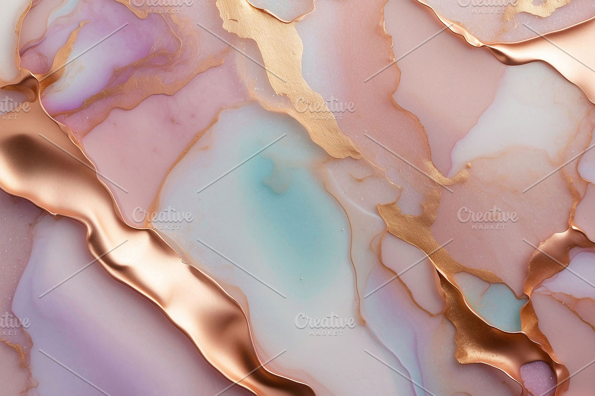 Rose Gold Marble Alcohol Ink Texture, a Texture Graphic by by creative paper (Photo 10 of 11)