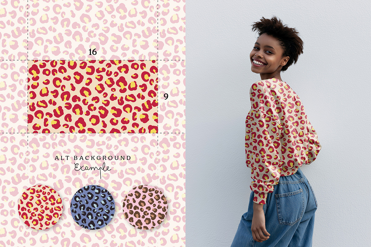 Pop leopard seamless pattern set, a Pattern Graphic by Momosama Studio (Photo 3 of 5)