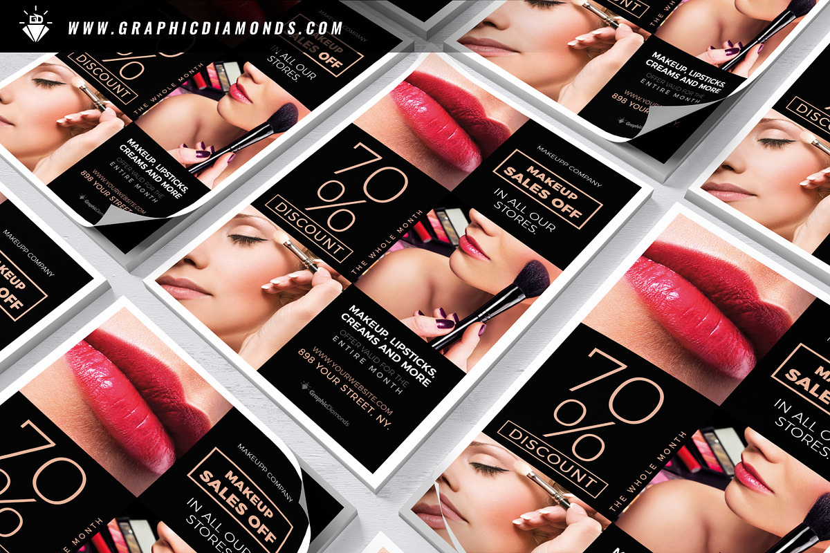 Cosmetics Sales Flyer Template, a Flyer Template by GraphicDiamonds (Photo 6 of 6)
