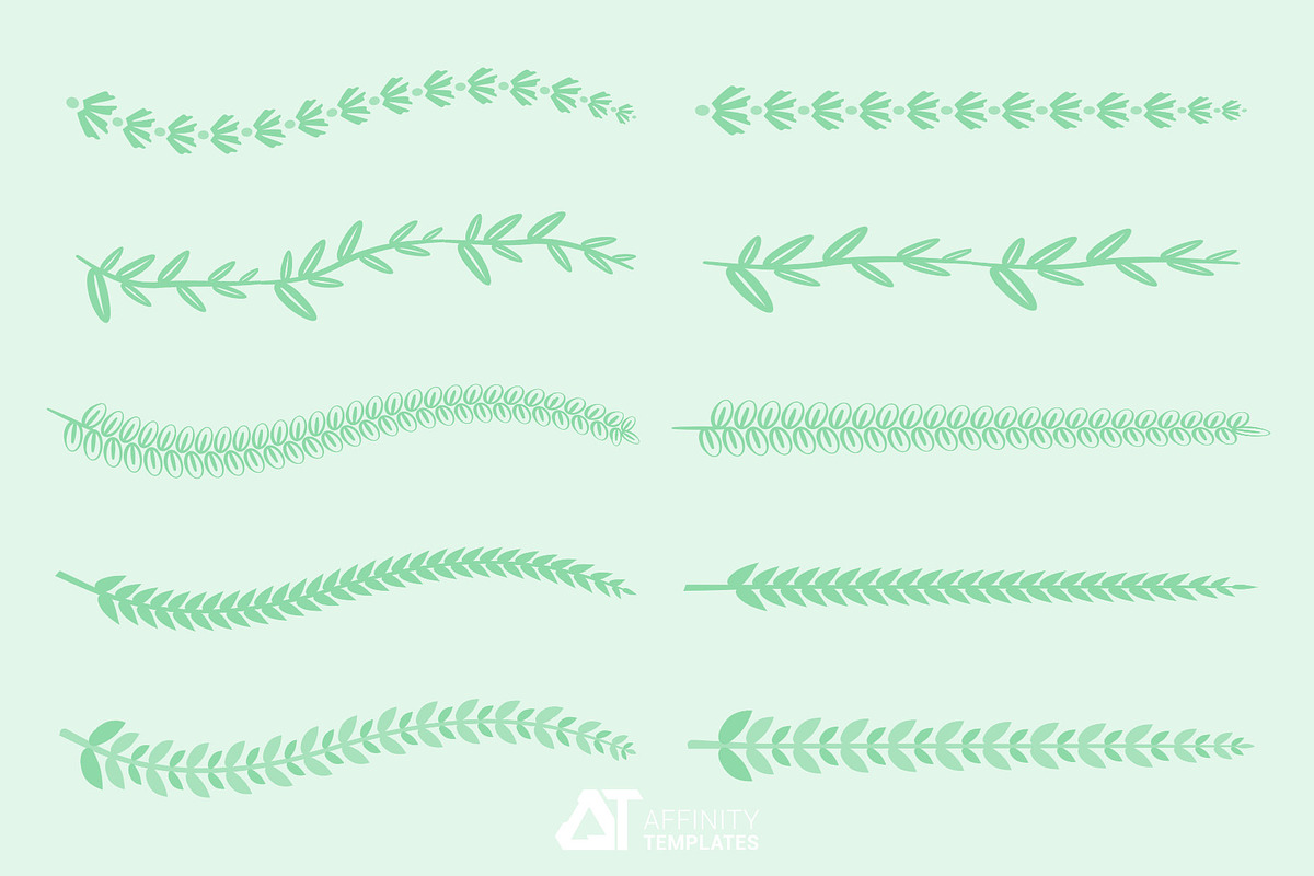 Laurel Brush Pack Affinity Designer, a Brush Add-On by Affinity Templates (Photo 8 of 8)