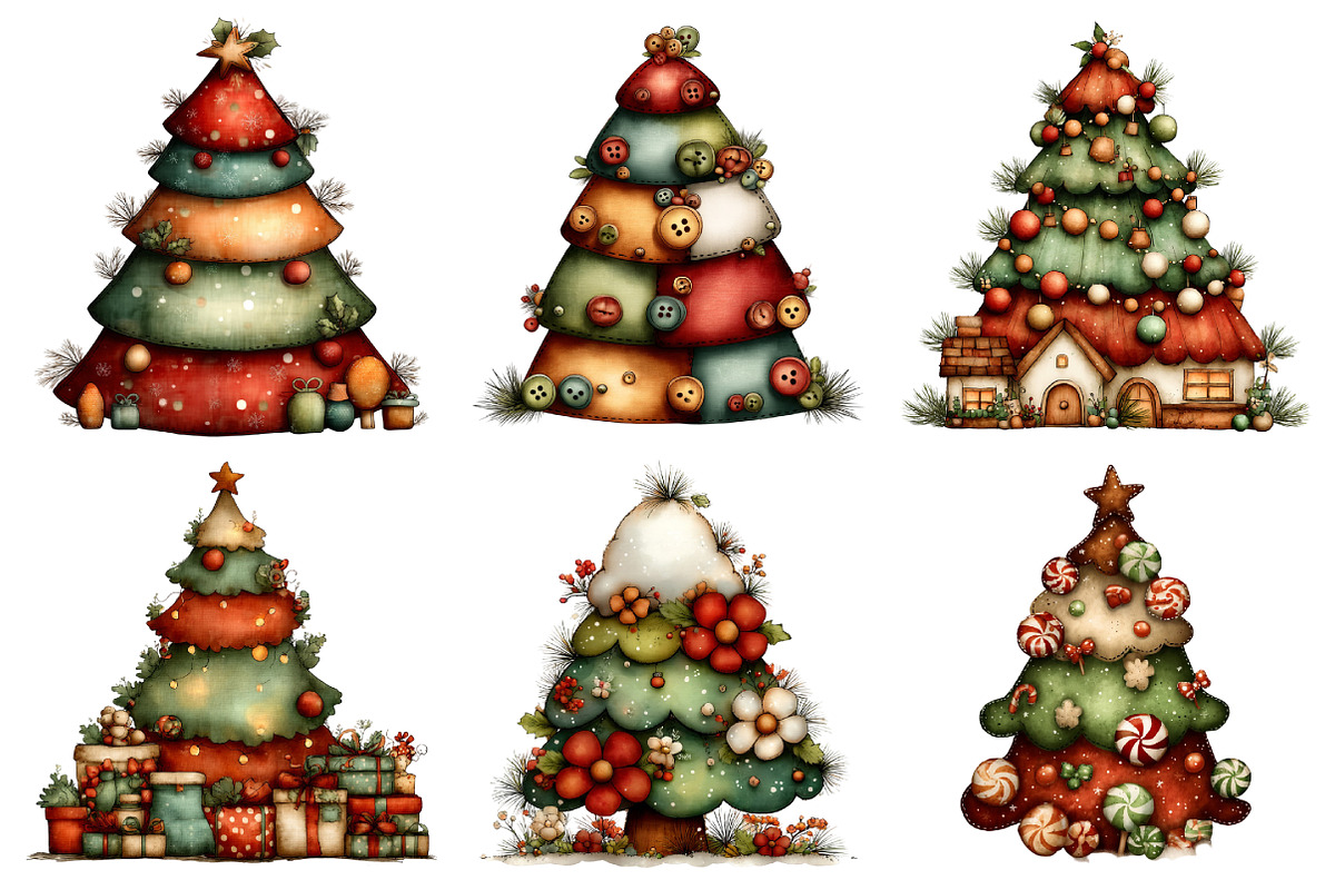Christmas Tree Clipart, an Illustration by Daily.Designs (Photo 5 of 5)