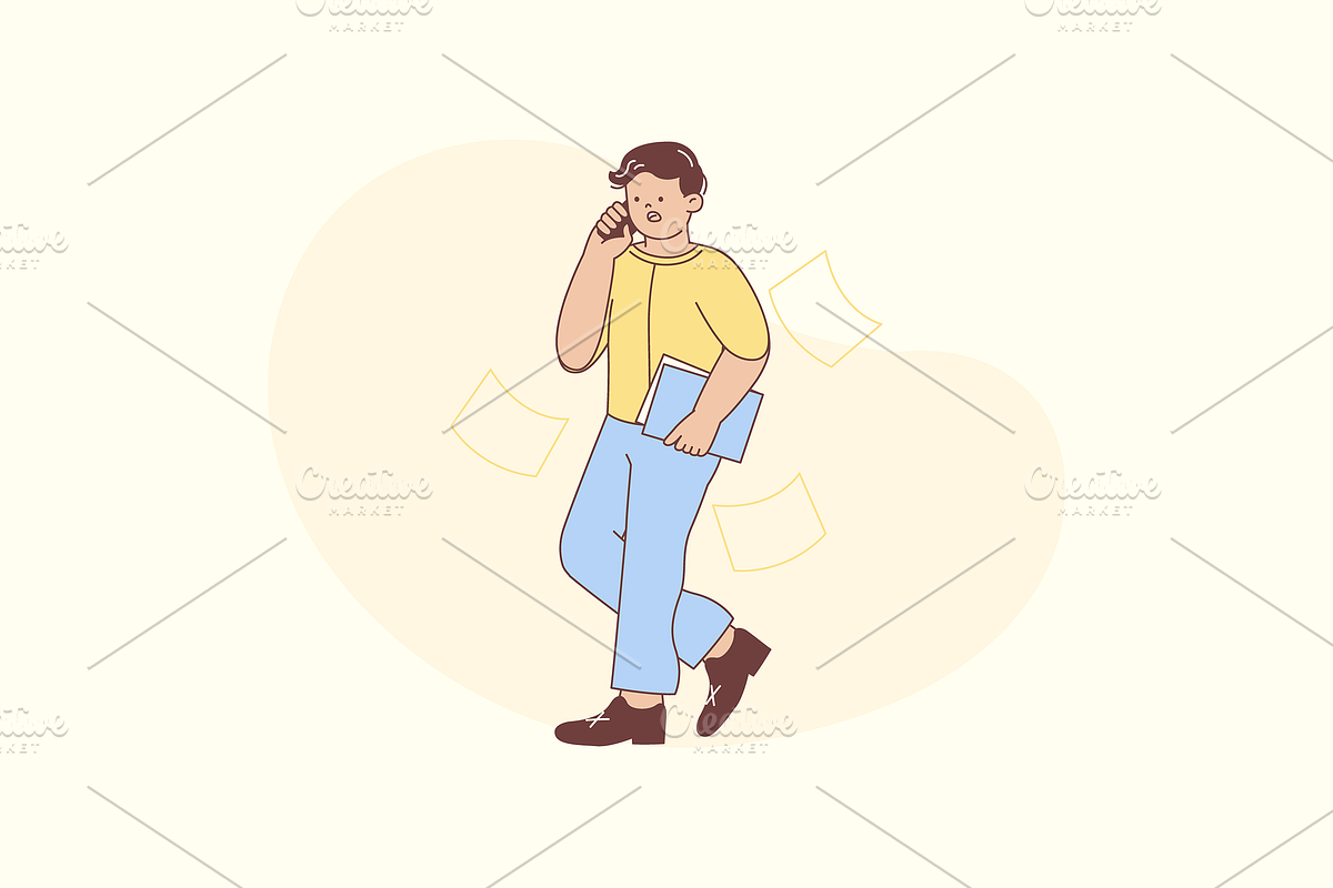 Office Working Illustration, an Object Graphic by Jump Studio (Photo 4 of 12)
