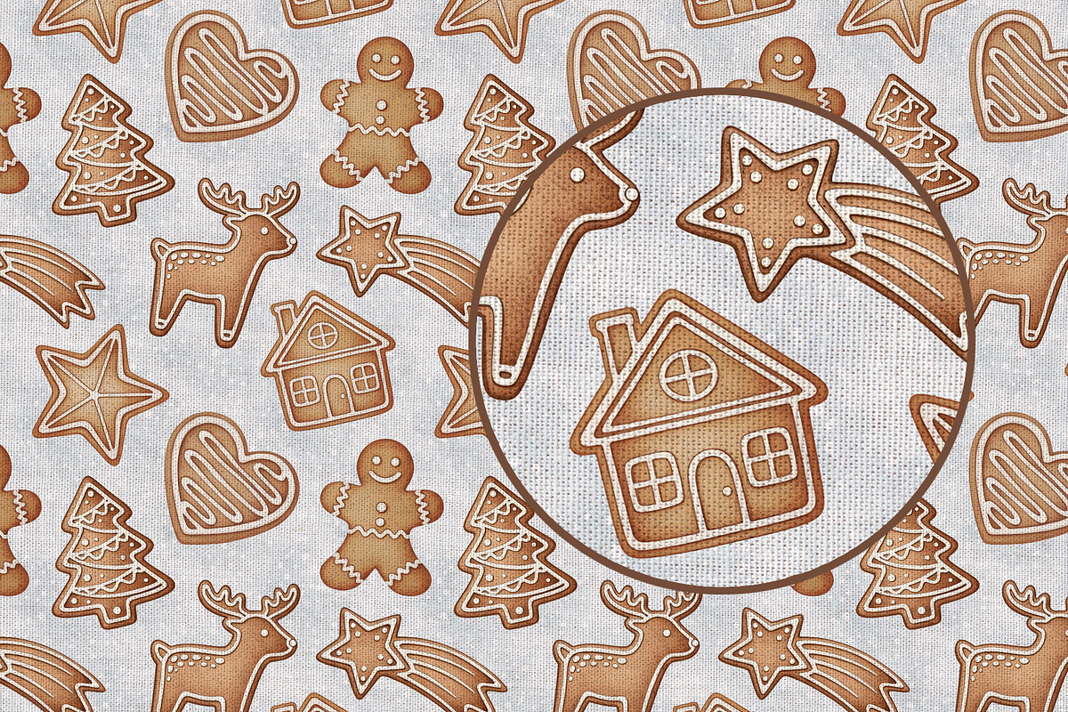 Gingerbread Christmas Pattern, a Pattern Graphic by Kreeya Art Shop (Photo 11 of 14)