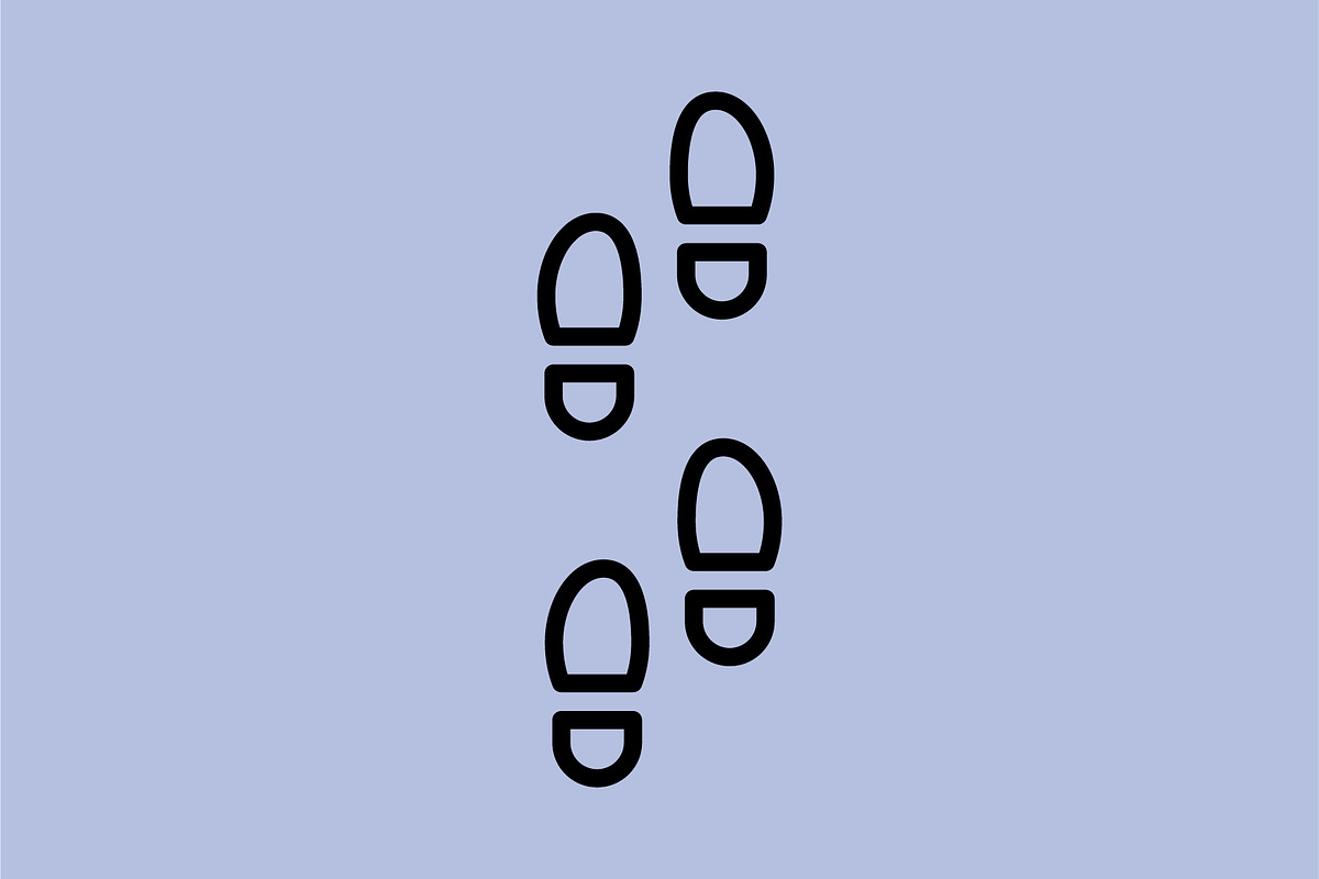 Shoeprint icon design template, an Outline Icon by Sumberpangan (Photo 2 of 3)