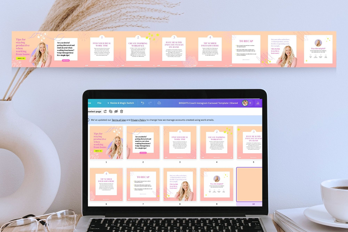 Instagram Carousel Canva Template, a Social Media Template by Ciera Design Templates (Photo 3 of 8)