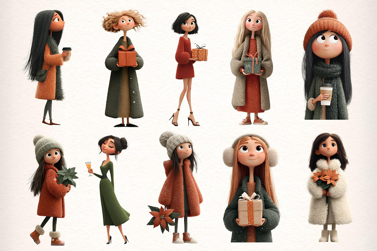 Whimsical Winter City Clipart, an Illustration by Dream Creation (Photo 2 of 5)