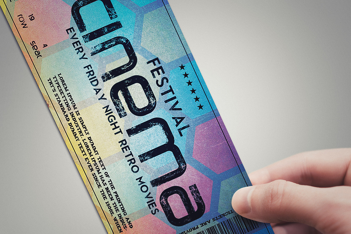 Stylish retro ticket, a Card Template by Tzochko (Photo 2 of 5)