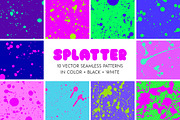 Splatter Spray Seamless Patterns, a Pattern Graphic by Pulpixel Design (Thumbnail 1 of 10)