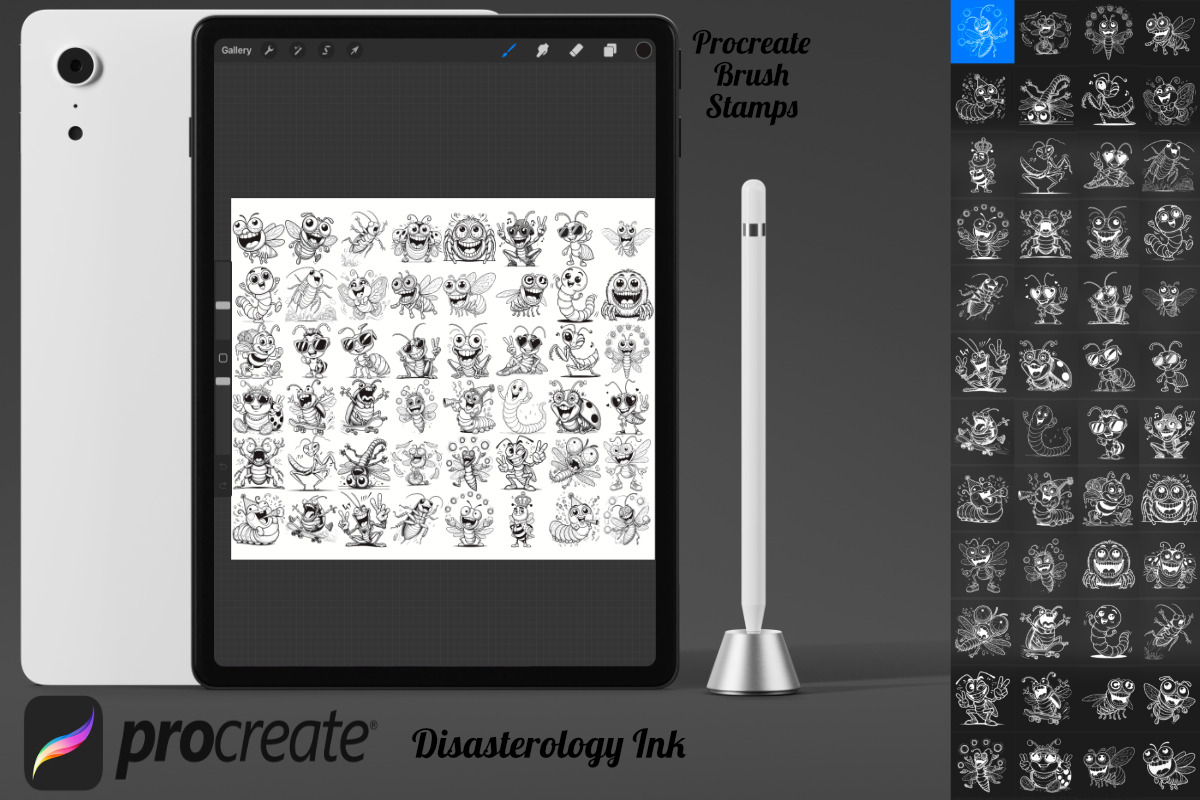 Crazy Cartoon Insects Set 1, a Brush Add-On by Disasterology Ink (Photo 2 of 10)