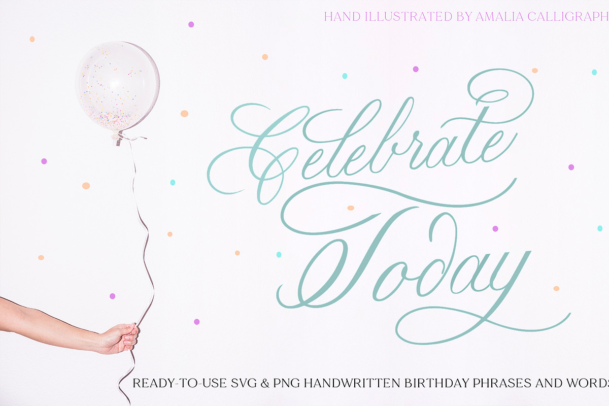 Happy Birthday Lettering Designs, an Object Graphic by Amalia Calligraphy (Photo 4 of 12)