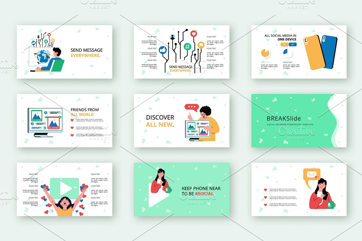 Social Media Powerpoint Illustration, a Presentation Template by alexdndz (Photo 4 of 5)