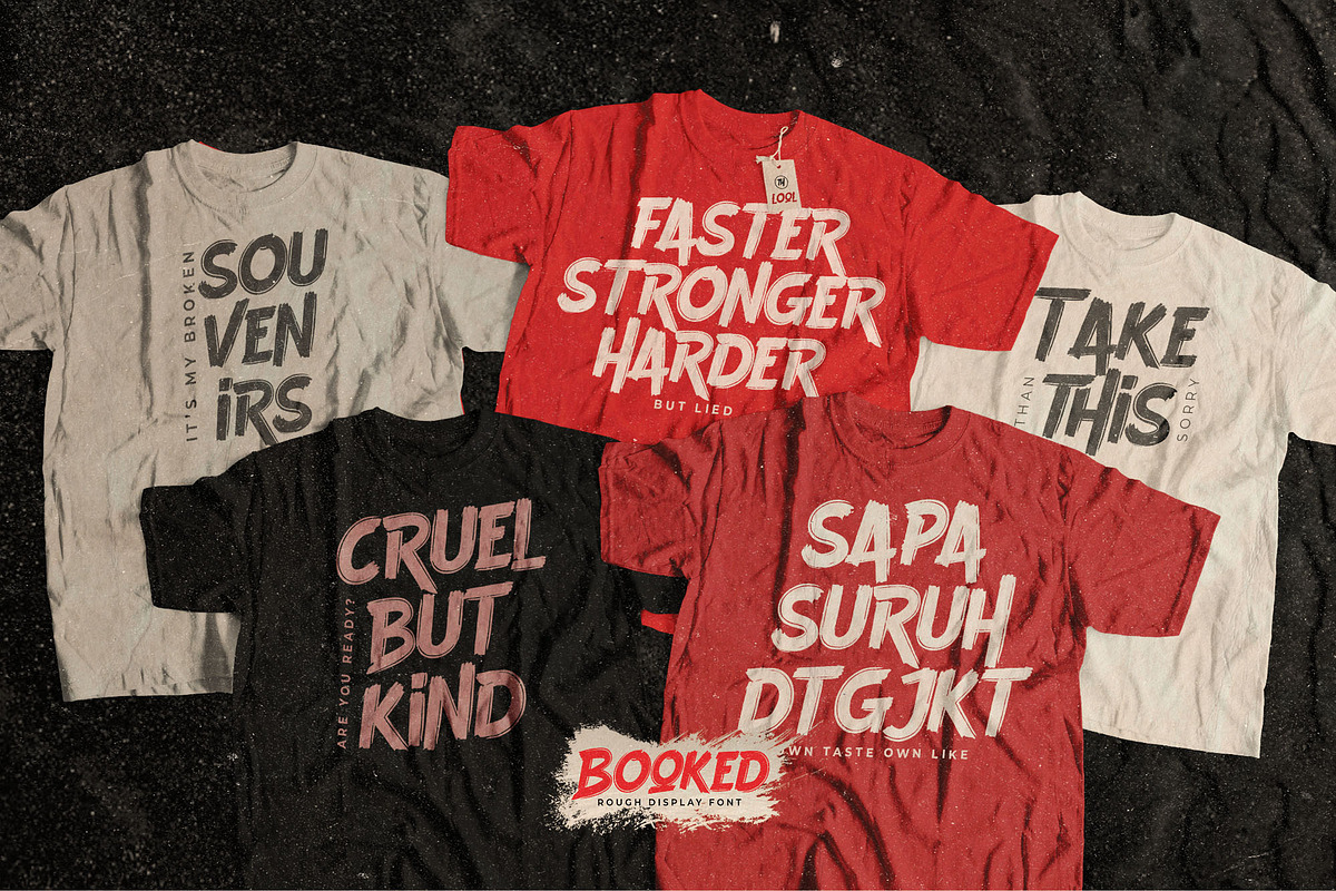 Booked - Rough Display Font, a Sans Serif Font by Gassstype (Photo 2 of 9)