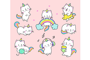 Cat Unicorn. Kawaii Cats, Fun