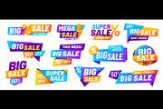 big sale banners, price tags, a Decorative Illustration by Seavector Studio (Thumbnail 1 of 3)