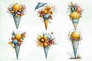 Whimsical Summer Beach Ice Cream, an Object Illustration by Creative Art (Thumbnail 4 of 8)