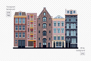 Amsterdam buildings (EPS+PNG+JPG), an Object Illustration by LoopAll (Thumbnail 2 of 3)