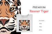 Premium Tiger Head, an Animal Illustration by bungamustia (Thumbnail 1 of 4)