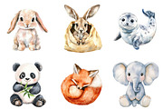 Baby Animal Nursery Clipart PNG, an Illustration by SinaCreation (Thumbnail 2 of 5)