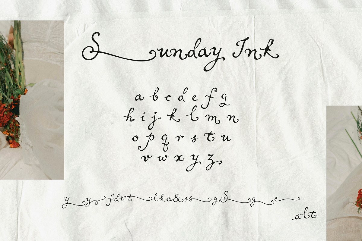 Sunday Ink - Soft Handwritten Script, a Script Font by Mneme (Photo 6 of 8)