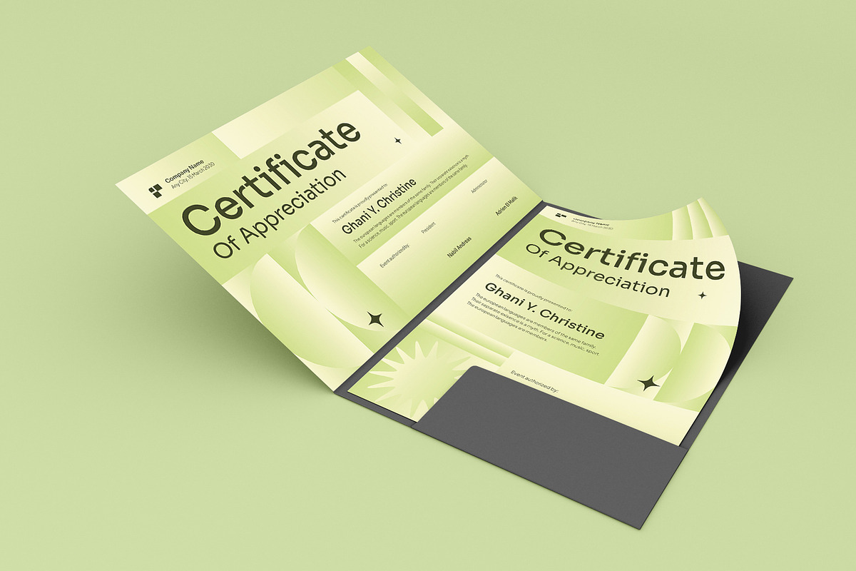Calm Gradient Certificate preview 2