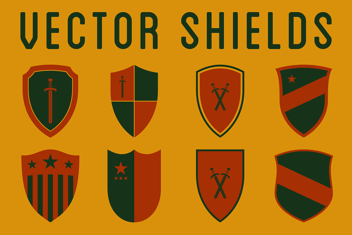Vector Shields, an Illustration by The Petim (Photo 2 of 3)