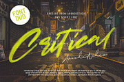 Critical - SVG Font | Font Duo, a Script Font by Arendxstudio (Thumbnail 1 of 9)