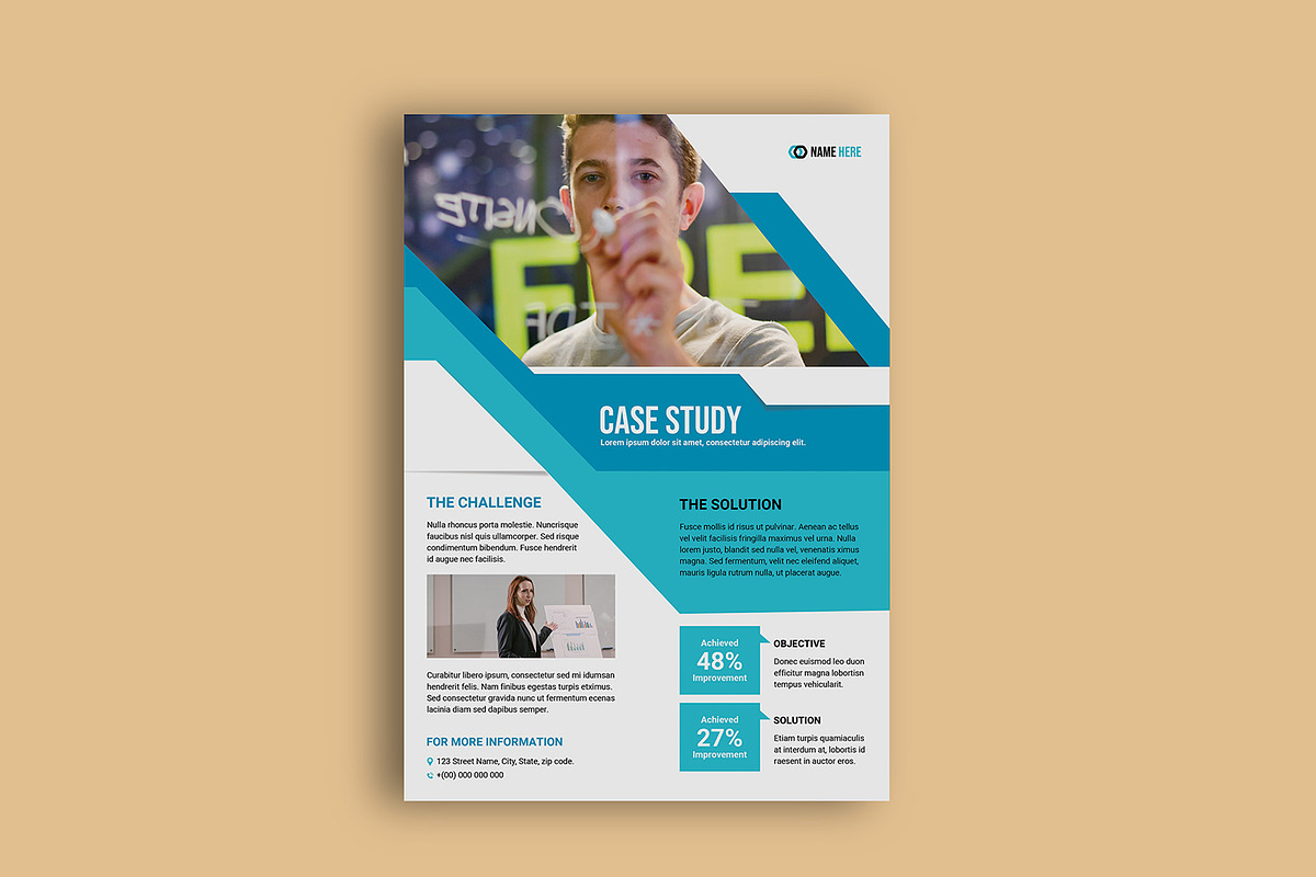 Case Study Flyer Template, a Flyer Template by retrographix (Photo 6 of 8)