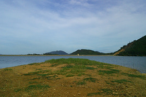 a mountain lake landscape, a Nature Photo by 3D assets for your awesom