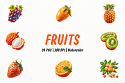 Hyperrealistic Watercolor Fruits, a Food Illustration by New-School-Wave (Thumbnail 1 of 5)