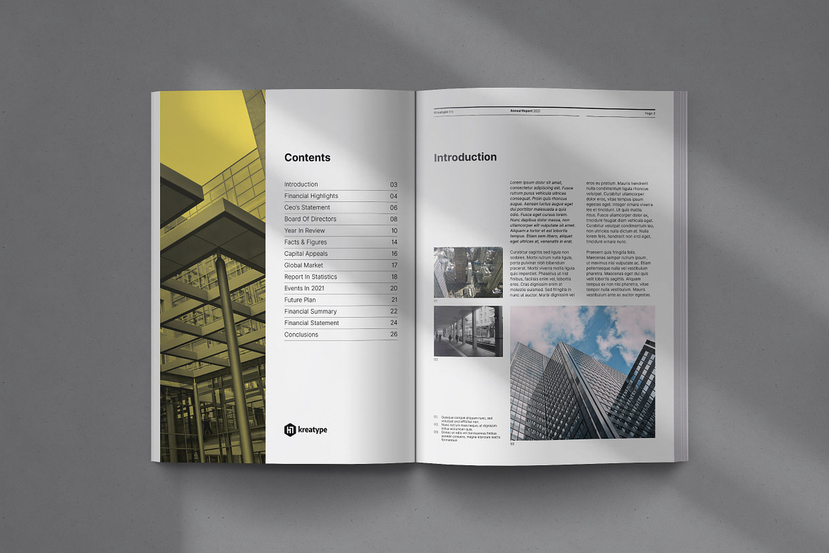 Kreatype Annual Report, a Brochure Template by Kreatype Studio (Photo 2 of 17)