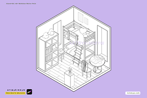 Procreate Isometric Room Brush Pack