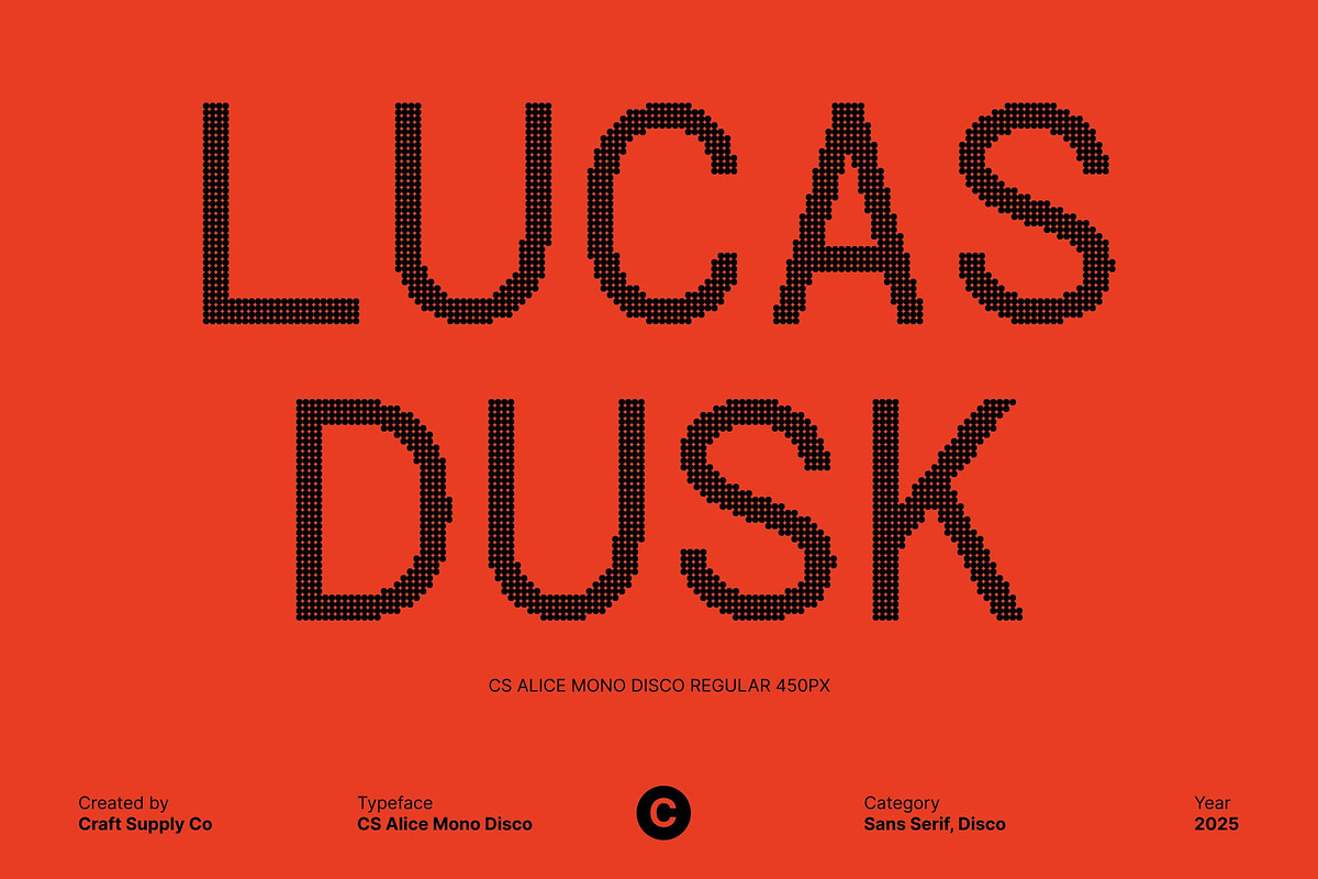 CS Alice Mono Disco, a Sans Serif Font by Craft Supply Co. (Photo 3 of 8)