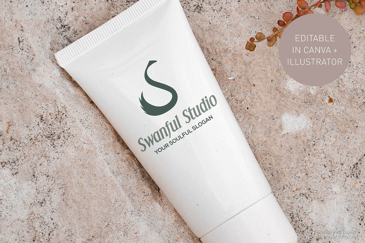 Swan Letter Brand Mark | Canva & AI, a Branding & Logo Template by Elibee (Photo 4 of 6)