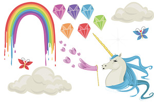 Magical Bubbles Unicorn Graphics