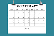 8.5x11 inch Minimalist 2026 Calendar, a Stationery Template by Sofir Nayeem (Thumbnail 2 of 2)