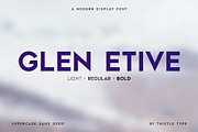 Glen Etive - A Modern Display Font, a Sans Serif Font by Thistle Type (Thumbnail 1 of 9)