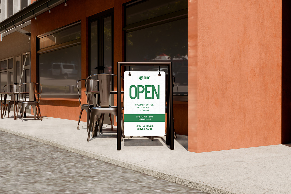 Frame Sign Cafe Mockup, an Advertising Mockup by SLAB! Design (Photo 7 of 7)