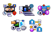 Work From Home Illustration, an Object Illustration by SLAB! Design (Thumbnail 2 of 2)
