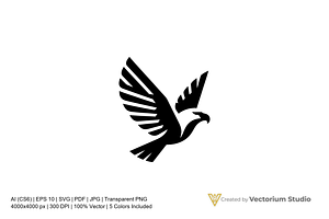 Minimalist Eagle Flying Logo, a Branding & Logo Template by Vectorium Studio
