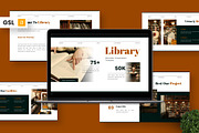 Library - Education Google Slide, a Presentation Template by Deepslide Studio (Thumbnail 1 of 6)