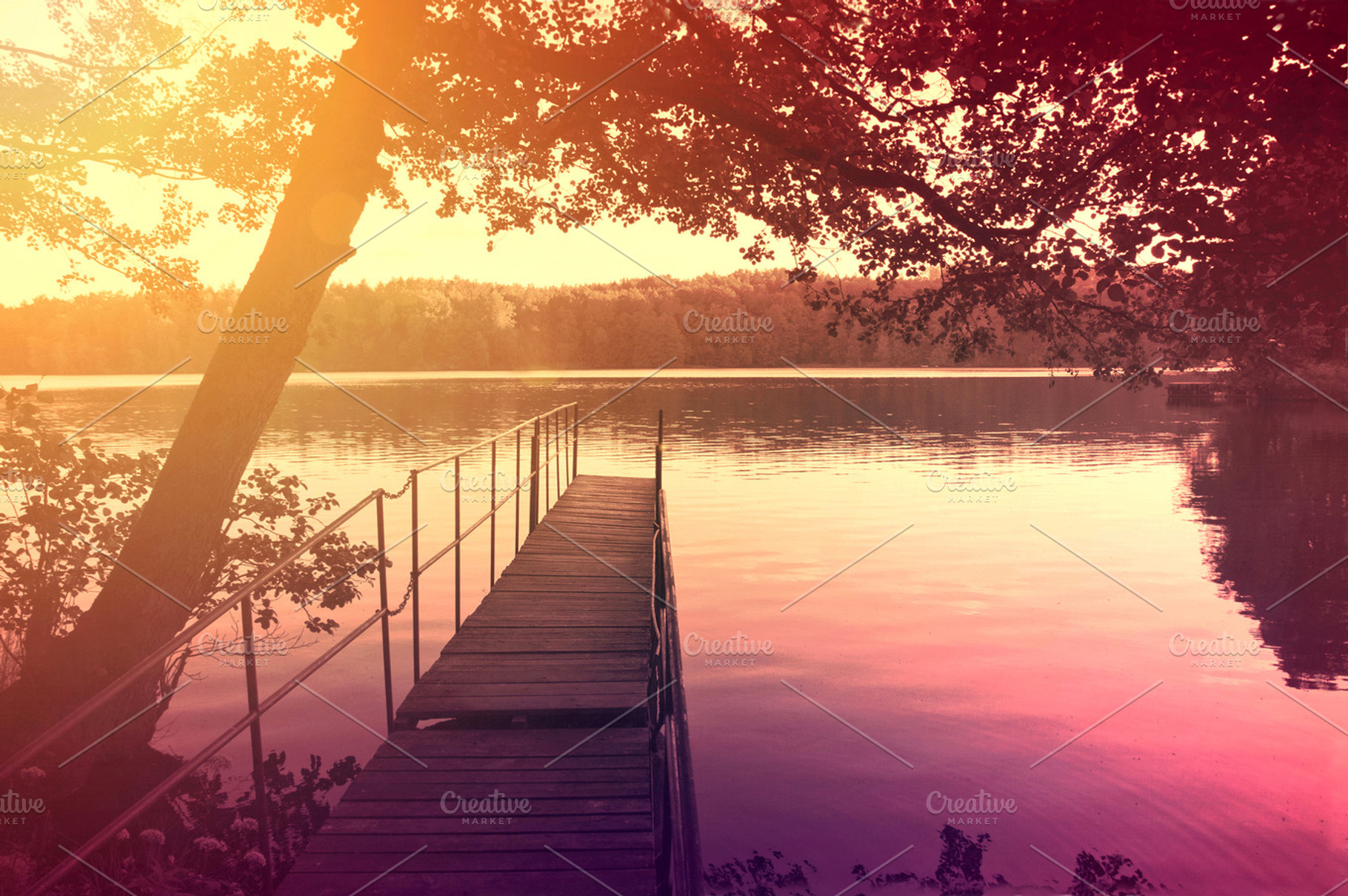 Evening on the lake at summer featuring nature, landscape, and lake, a Nature Photo by Milosz Aniol