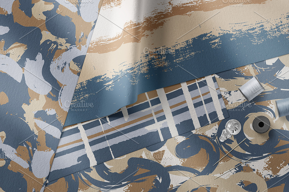 VERNICI | Brush vector patterns set, a Pattern Graphic by Tanya Vollar (Photo 6 of 8)