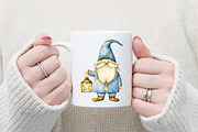 Winter Christmas Gnome Clipart PNG, an Illustration by designcity5 (Thumbnail 4 of 5)