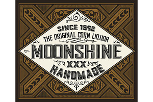 Liquor Label. Western Style