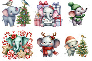 Chirstmas Elephant Clipart Sublimati, an Illustration by DreamArtGraphic (Thumbnail 2 of 5)