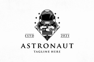 Spaceman Crest Logo Template